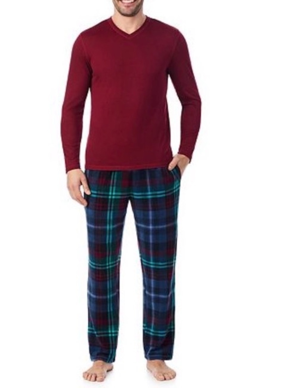 Cuddl Duds Cabin Fleece Pajama Set Maroon Medium NWT IN PACKAGE